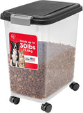 IRIS USA Airtight Dog Food Storage Container, Attachable Wheels, by IRISUSA
