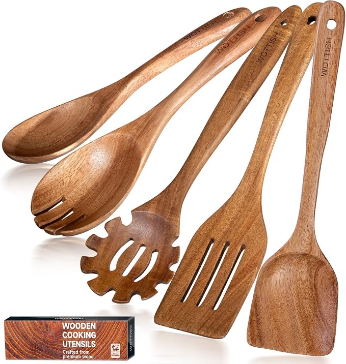 Wooden Spoons for Cooking by WOTTISH