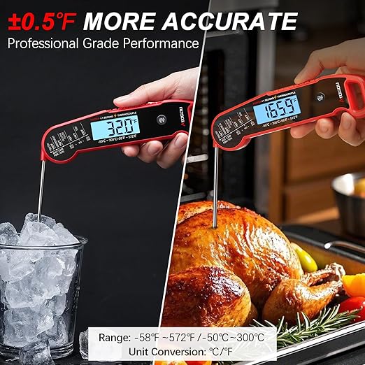 Atogou Meat Thermometer, Professional Food Thermometer, <1 Sec Instant Read - Image 4