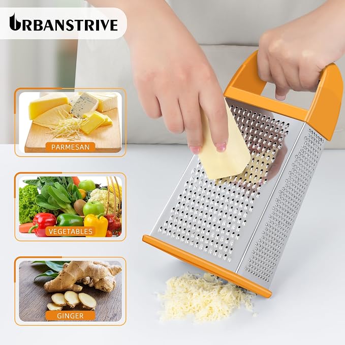 Urbanstrive Cheese Grater With Container, Professional Cheese Grater with Handle - Image 4