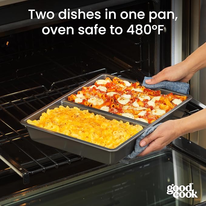 GoodCook Divided Baking Sheet Premium Carbon Steel Nonstick Pan, 11 x 14-Inch - Image 3