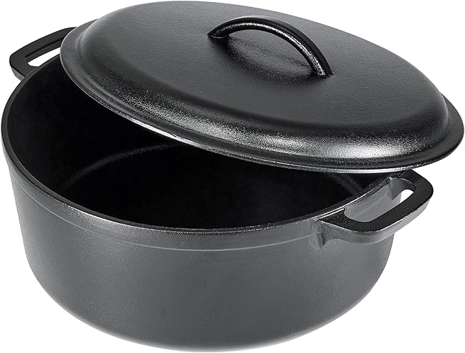 Amazon Basics Pre-Seasoned Cast Iron Dutch Oven Pot - Image 2