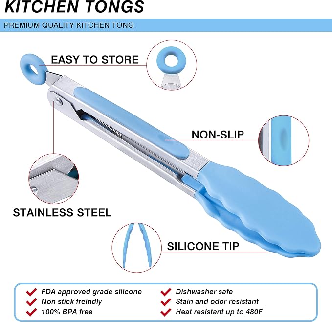 MSY BIGSUNNY Kitchen Food Tongs - Image 4