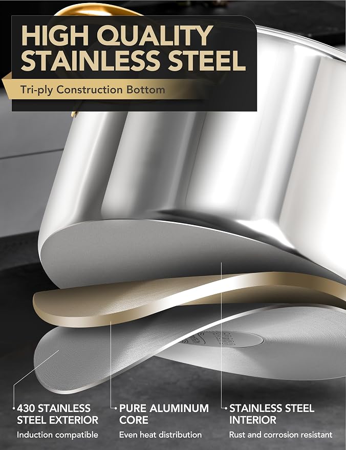 MICHELANGELO Stainless Steel Stock Pot - Image 2