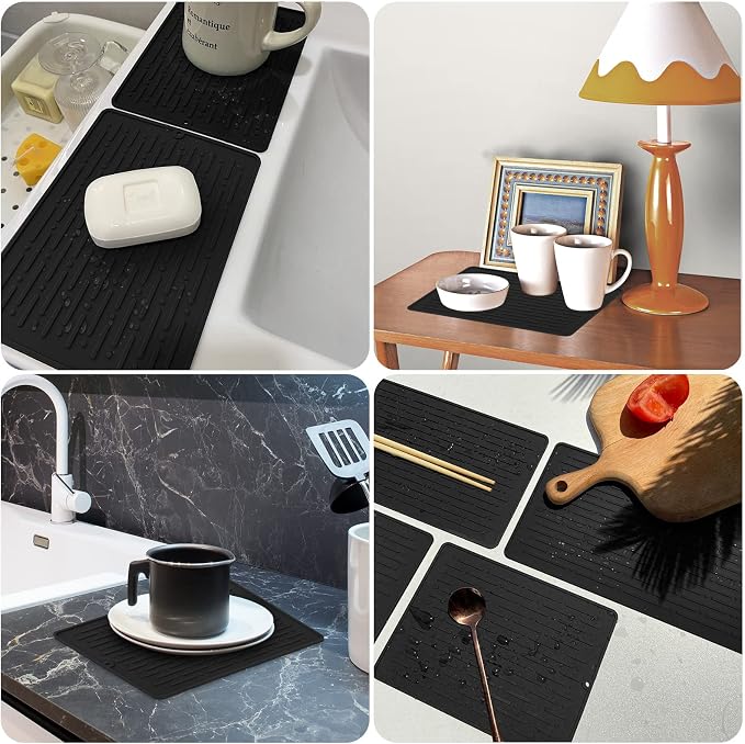 GeeRic Dish Drying Mats, Heat-resistant Silicone Mat - Image 6