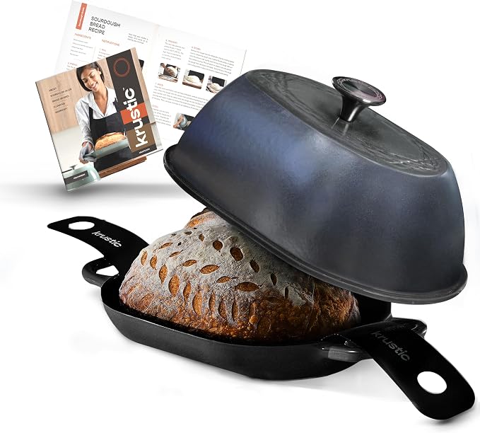 Krustic Enameled Cast Iron Dutch Oven by Unknown