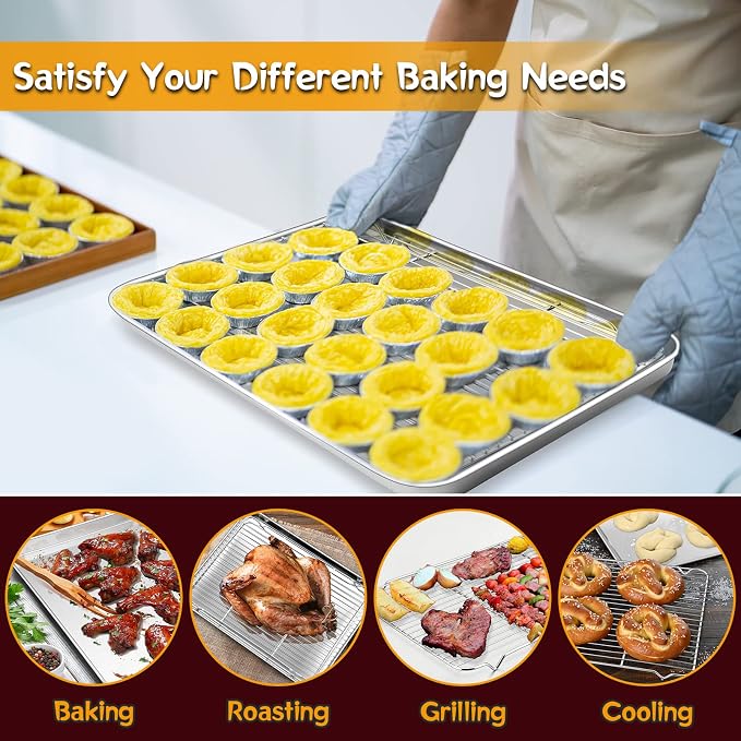 P&P CHEF 17.5 Inch Stainless Steel Baking Sheet - Image 5