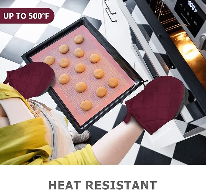 1 Pair Short Oven Mitts - Image 2