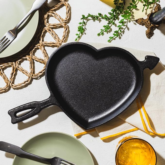 Lodge Seasoned Cast Iron Heart Skillet - Image 5