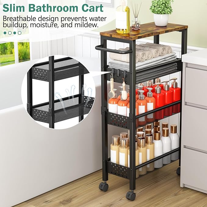 Vivihomety Utility Slim Storage Cart - Image 3