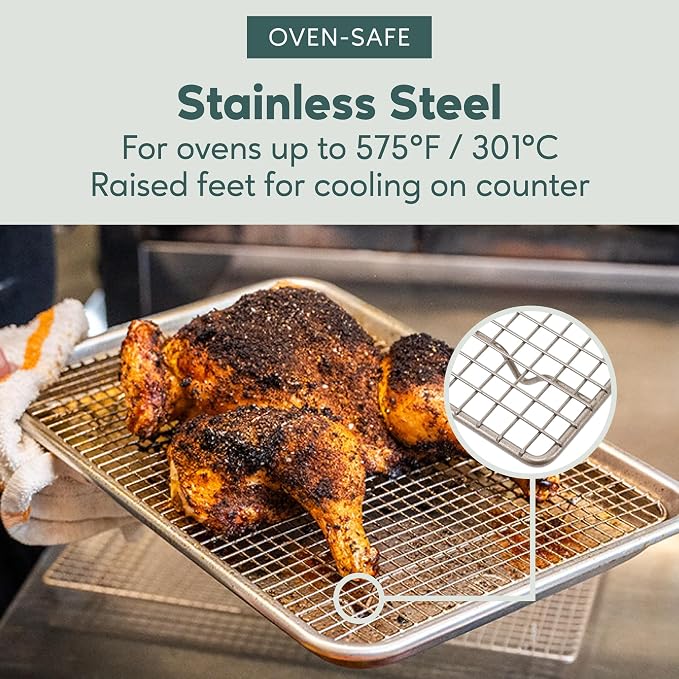 Ultra Cuisine Oven-Safe, Dishwasher-Safe 100% Stainless Steel Cooling & Baking - Image 6