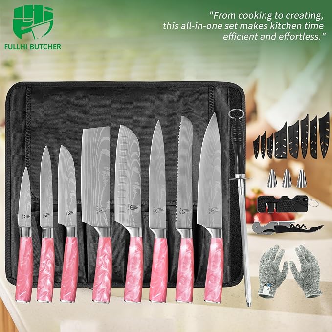 FULLHI 15pcs Japanese Knife Set - Image 7