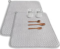 2 Pack Microfiber Dish Drying Mat, 24*17 inch Absorbent Dish Drainer Kitchen by Meirrnyyu