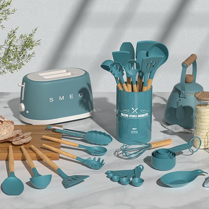 Umite Chef Kitchen Cooking Utensils Set, Silicone Kitchen Gadgets Utensil Set - Image 3