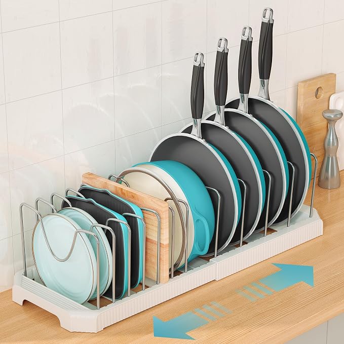 Pots and Pans Organizer for under Cabinet, Pan Pot Organizers inside Cabinet - Image 2