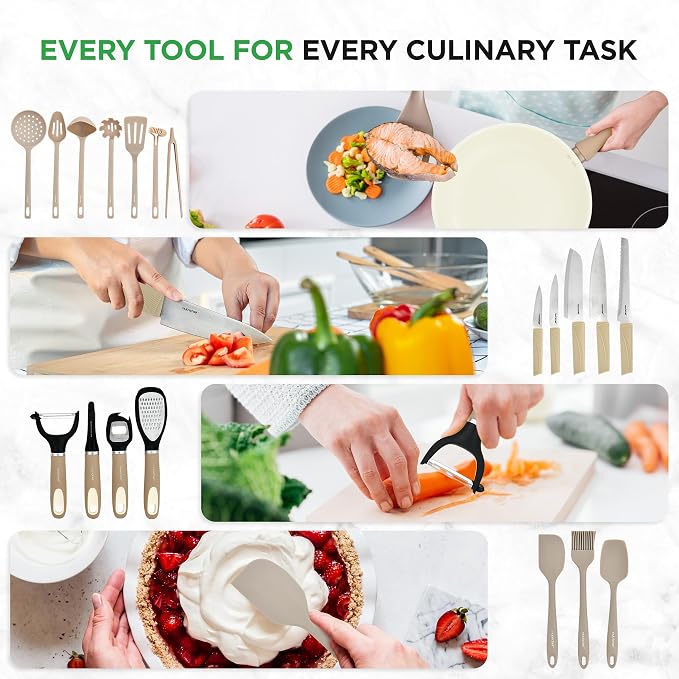 Nutrichef 54-Piece Marble Non-Stick Cookware and Bakeware Set, Professional - Image 5
