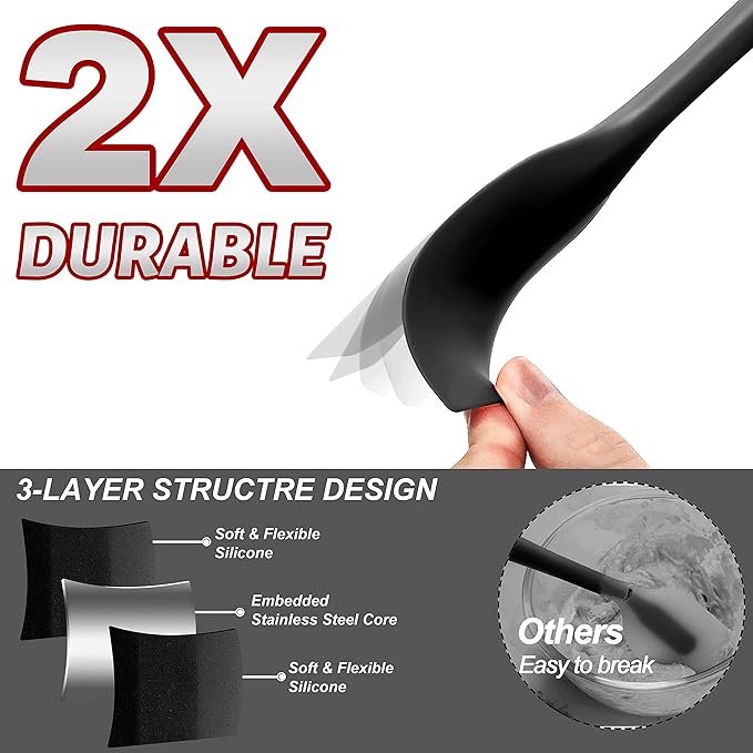 Anaeat 4 Piece Silicone Spatula Set - Image 4