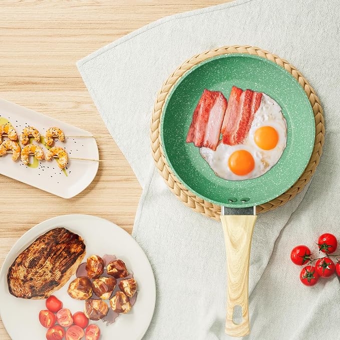 Innerwell Nonstick Frying Pan Skillet, 8 Inch Non Stick Egg Pan Omelet Frying - Image 8