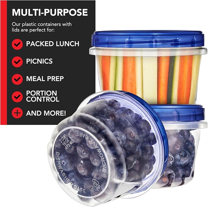 Stock Your Home 16oz Plastic Containers - Image 5