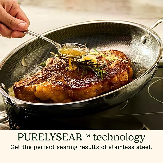 Cuisinart FusionPlus Hybrid Stainless Steel Cookware Set, 5-Piece Skillet - Image 3