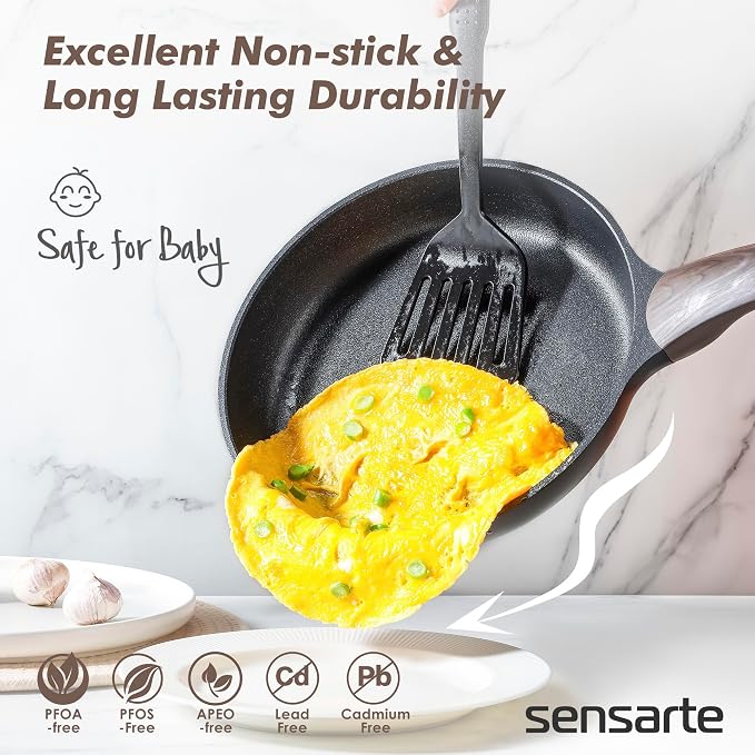 SENSARTE Pots and Pans Set Nonstick, Non-toxic Healthy Non Stick Kitchen - Image 2