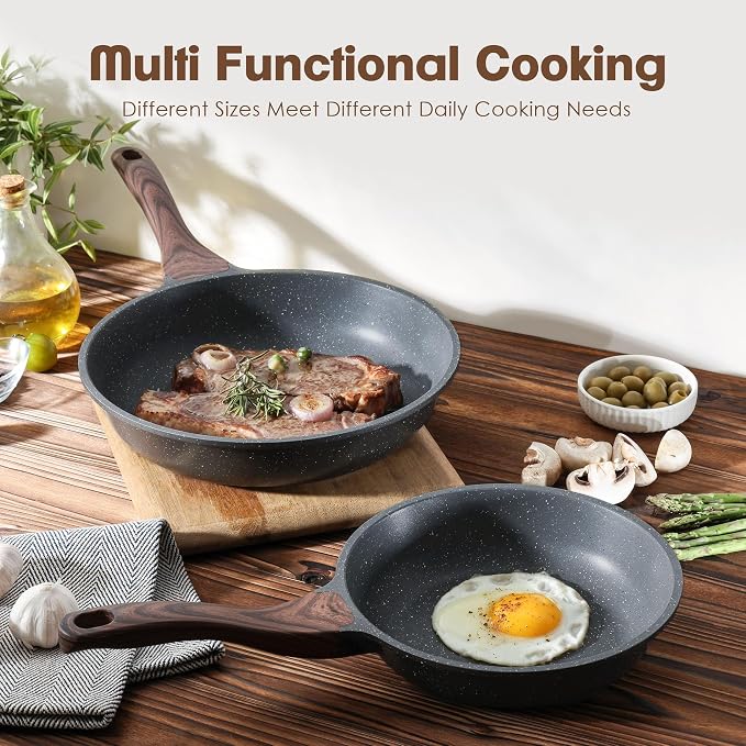 SENSARTE Nonstick Frying Pan Skillet, Swiss Granite Coating Omelette Pan - Image 7