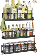 Bunoxea Spice Rack Wall Mounted 3 Pack, Space-Saving Spice Organizer by Bunoxea