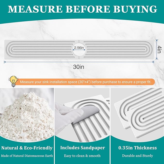 Stone Faucet Mat for Kitchen Sink - Image 3