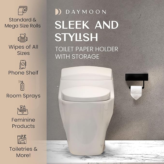 Day Moon™ - Toilet Paper Holder - Modern Roll Holder - Image 3