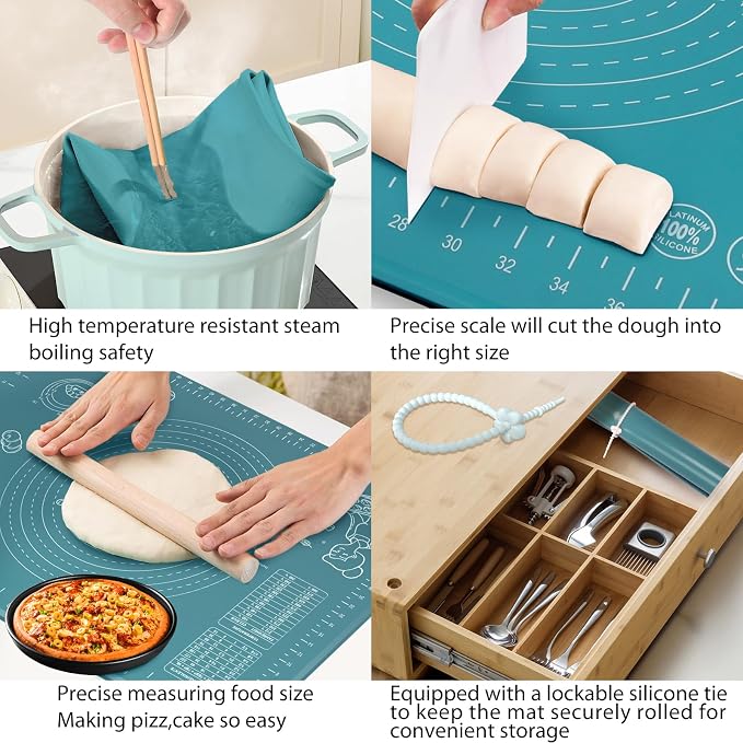 Silicone Pastry Mat 32" x 24" Extra Thick Non Stick Baking Mat - Image 5