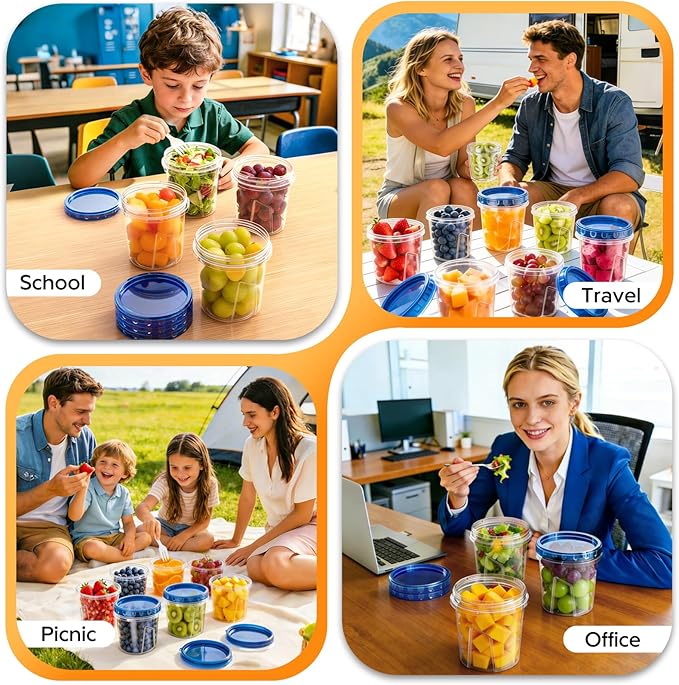 HOMETALL Freezer Storage Containers, Airtight Plastic Food Storage Containers - Image 6