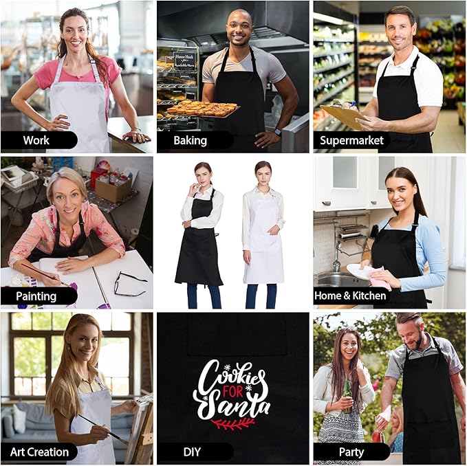 Jubatus 12 Pack 100% Cotton Aprons Bulk - Image 7