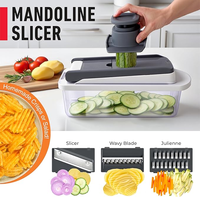 Mueller The Real Original Pro Chopper since 2013 Vegetable Chopper Mandoline - Image 6