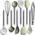 COOK WITH COLOR Silicone Cooking Utensils, Kitchen Utensil Set, Cooking Utensils by CookwithColor