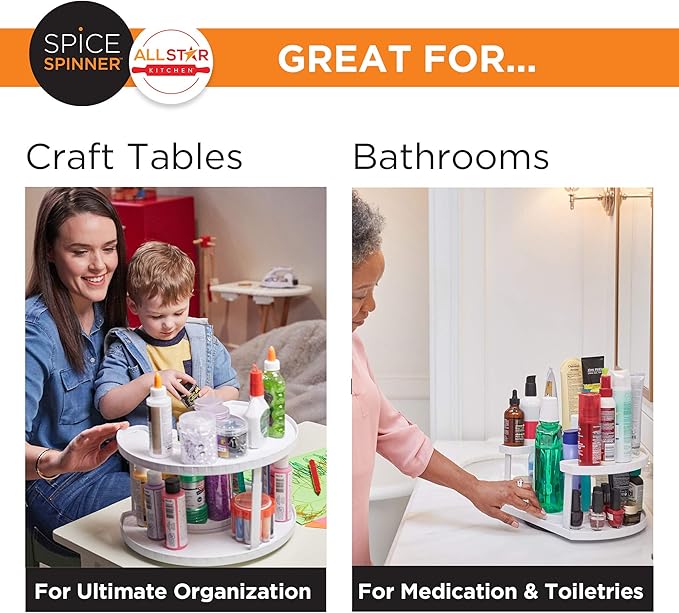 Allstar Innovations Spice Spinner Two-Tiered Spice Organizer & Holder That - Image 6
