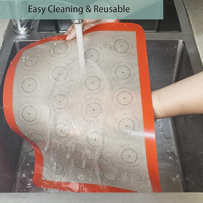 Silicone Baking Mats Set of 4, Non Stick Reusable Silicone Liners - Image 7