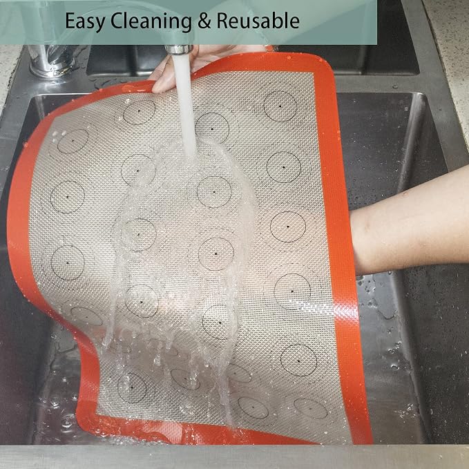 AMYONE Macaron Silicone Baking Mat, Non-Stick Silicone Cookie Sheet Liners - Image 6