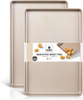 HONGBAKE 2 Pack Half Sheet Baking Pans, Non Stick Baking Sheet by HONGBAKE