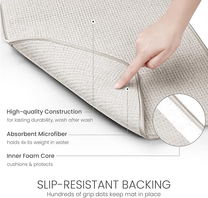 Bellemain XL Dish Mat Microfiber Dish Drying Mat, Super absorbent - Image 4