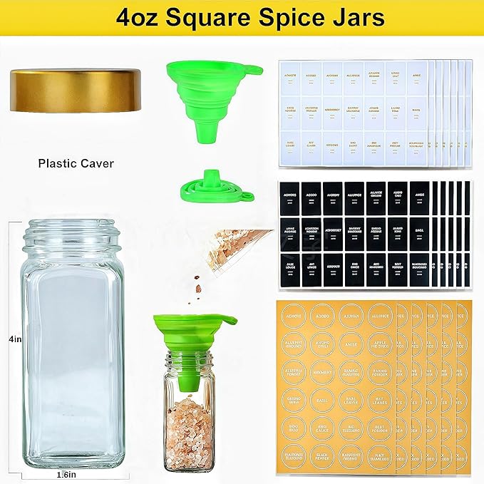 Glass Spice Jars with Label - Image 4