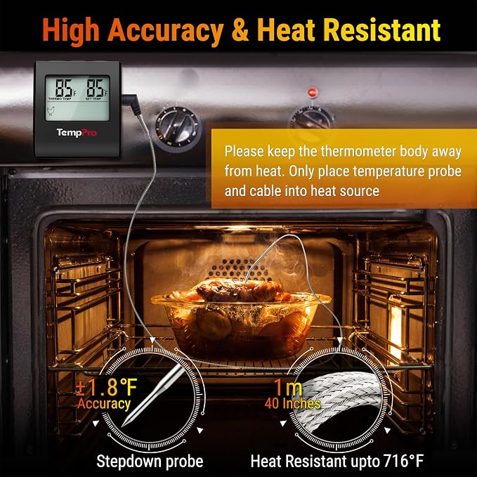 TempPro TP16 Large LCD Digital Meat Thermometer - Image 3