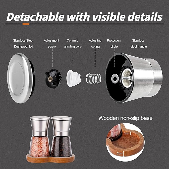 LessMo Salt and Pepper Grinder Set - Image 4