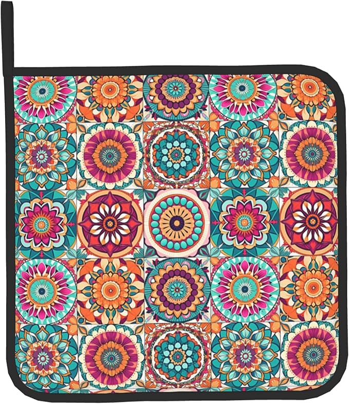Boho Oven Mitts and Pot Holders - Image 9