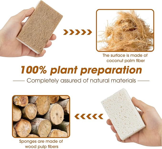 GREENTH PRO 10 Pack Nature Dish Sponge - Image 2