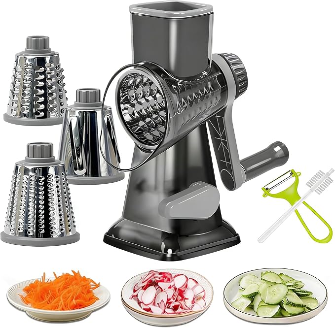 Dachenus Cheese Grater Rotary Cheese Grater, Versatile Cheese Shredder by Dachengus