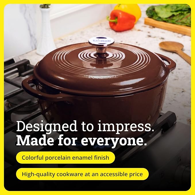 Lodge Essential Enamel Cast Iron Dutch Oven - Image 6