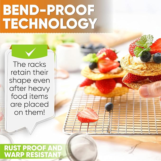Spring Chef 10 x 15 Inch Stainless Steel Cooling Rack - Image 6