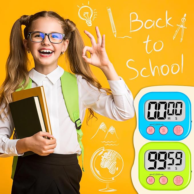ZILLEEN Classroom Timer for Kids Teachers 6 Pack Digital Timers - Image 6