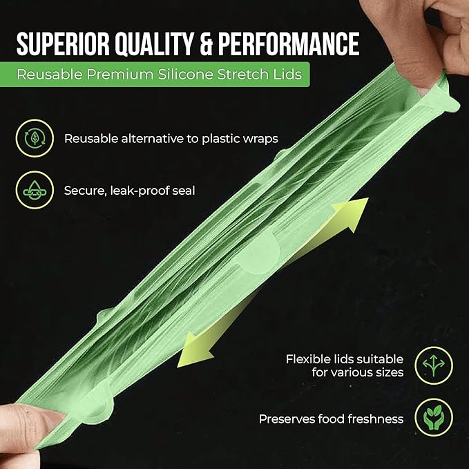Reusable Silicone Stretch Lids for Food Storage in Fridge - Image 6