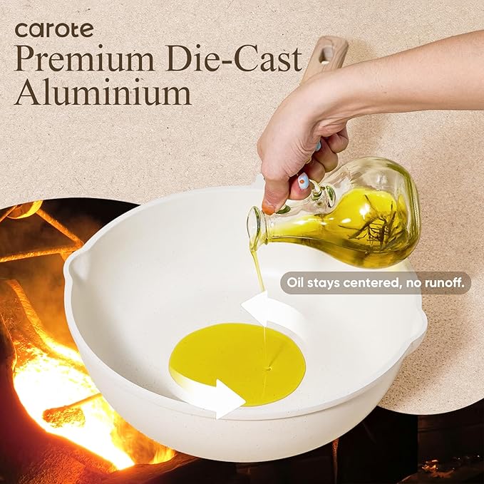 CAROTE 14 Pcs Pots and Pans Set Nonstick, Cookware Set Kitchen Cooking Set - Image 6